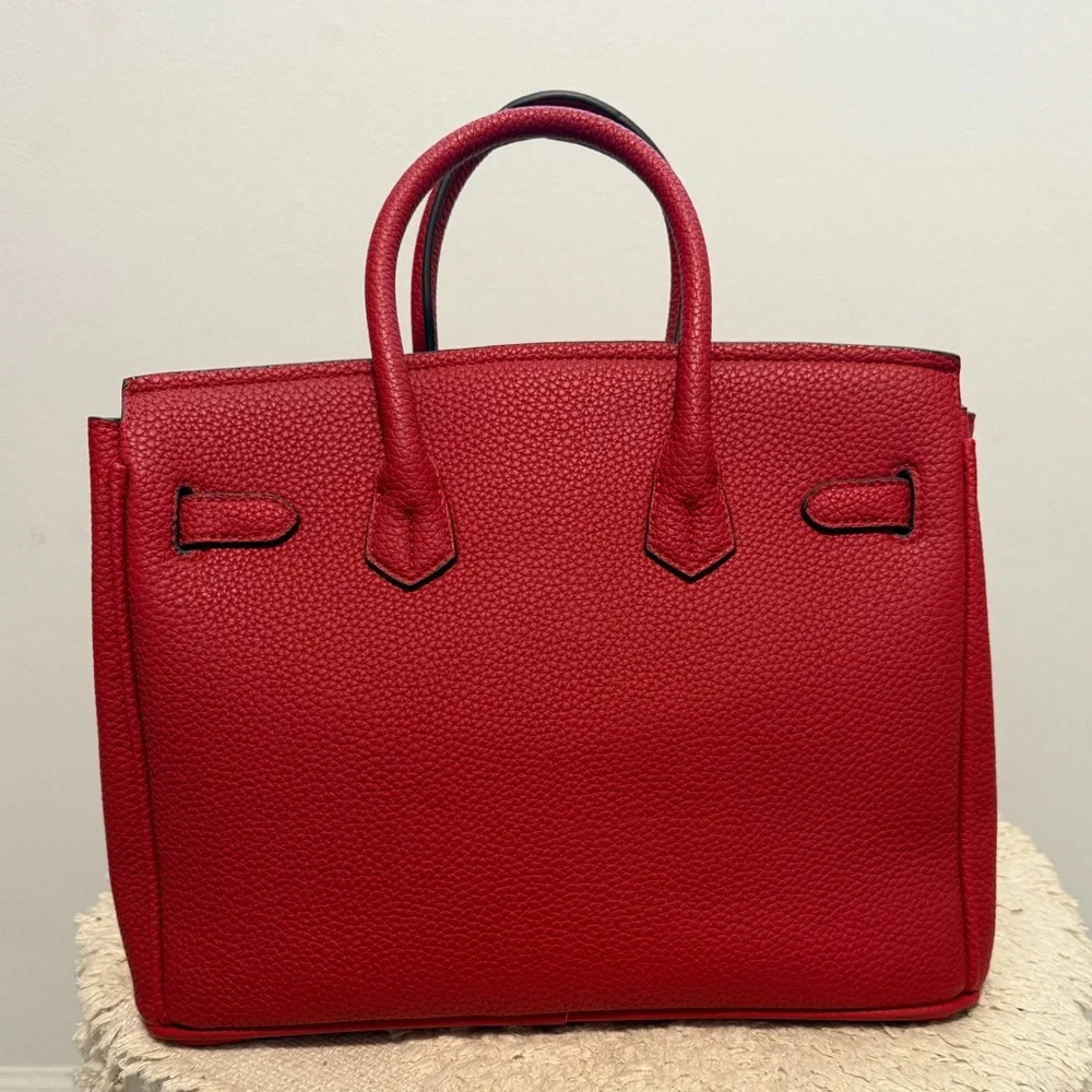 1-1 Saturday House 30CM Red Birkin w/Silver Hardware ‘YOU FAKELIKE THIS BIRKIN’